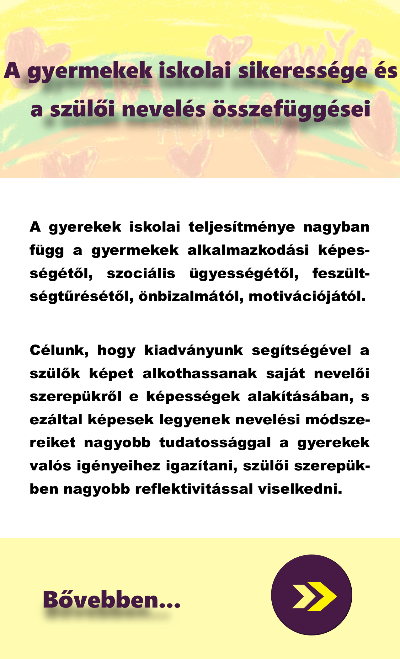 A gyermekek iskolai sikeressége